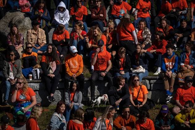 September 30, 2023, VANCOUVER, BC, CANADA: People gather at the Indian Residential School History & Dialogue Centre at the University of British Columbia for National Day for Truth and Reconciliation in Vancouver, B.C., Saturday, Sept. 30, 2023. VANCOUVER CANADA  - ZUMAc35_ 20230930_zaf_c35_144 Copyright: xEthanxCairnsx