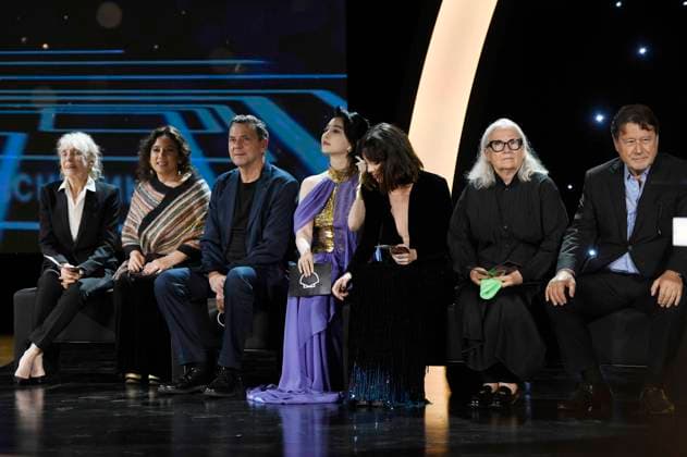 Claire Denis, Cristina Gallego, Christian Petzold, Fan Bingbing, Vicky Luengo, Brigitte Lacombe and Robert Lantos at the award ceremony at the 71 San Sebastian International Film Festival Festival Internacional de Cine de San Sebastian at the Kursaal San Sebastian, 30 09 2023 Foto:xC.xNiehausx xFuturexImagex preisverleihung_3903