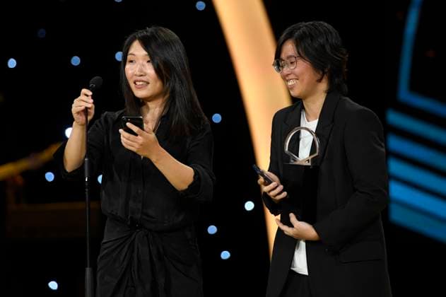 Peng Tzu Hui and Ping Wen Wang at the award ceremony at the 71 San Sebastian International Film Festival Festival Internacional de Cine de San Sebastian at the Kursaal San Sebastian, 30 09 2023. Foto:xC.xNiehausx xFuturexImagex preisverleihung_3926
