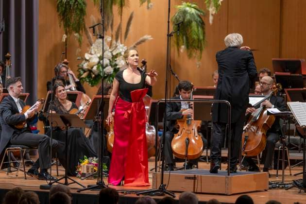 30 09 2023, International Classical Festival Festival of Nations 2023, at the Kurhaus Bad Wörishofen in Unterallgäu, soprano Diana Damrau GER with the Munich Radio Orchestra 30 09 2023, Classical Festival Bad Wörishofen 30 09 2023, Classical Festival Bad Wörishofen