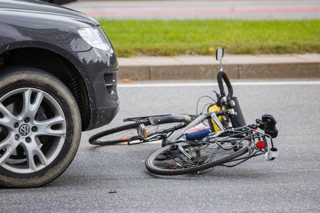 30.09.2023, Tallinn. Traffic accident involving a car and a bicycle. Photo Mihkel Maripuu, Postimees Tallinn Harjumaa Estonia 1MM30SEP23O04  Copyright: xMihkelxMaripuux Bicycle-car accident