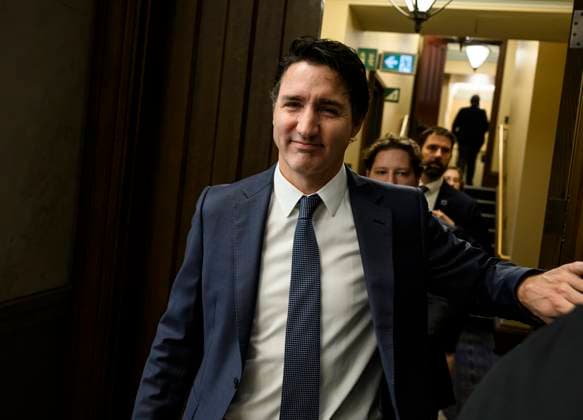 October 3, 2023, Ottawa, ON, CAN: Prime Minister Justin Trudeau heads into the House of Commons on Parliament Hill in Ottawa, as MPs prepare to elect a new Speaker, on Tuesday, Oct. 3, 2023. Ottawa CAN  - ZUMAc35_ 20231003_zaf_c35_014 Copyright: xJustinxTangx