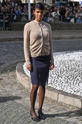 PFW Miu Miu Arrivals Tina Kunakey attending the Miu Miu SS 24 show during Paris Fashion Week on October 3, 2023 in Paris, France. Photo by Julien Reynaud APS-Medias ABACAPRESS.COM Paris France  Copyright: xReynaudxJulien APS-Medias ABACAx 870341_051 ReynaudxJulien APS-Medias ABACAx 870341_051