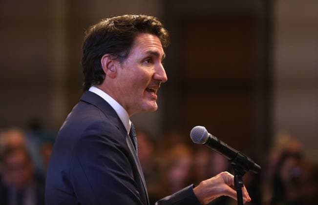 October 3, 2023, Ottawa, ON, Canada: Prime Minister Justin Trudeau speaks at the One Alberta. One Canada. reception in Ottawa on Tuesday, October 3, 2023. Ottawa Canada  - ZUMAc35_ 20231003_zaf_c35_196 Copyright: xPatrickxDoylex