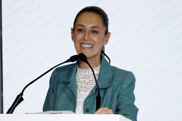 October 3, 2023, Mexico City, Mexico: Claudia Sheinbaum Pardo at the delivery of her certification as presidential candidate of the Green Party at the Expo Reforma Exhibition Center in Mexico City. on October 3, 2023 in Mexico City, Mexico Mexico City Mexico - ZUMAe321 20231003_zia_e321_047 Copyright: xLuisxBarronx