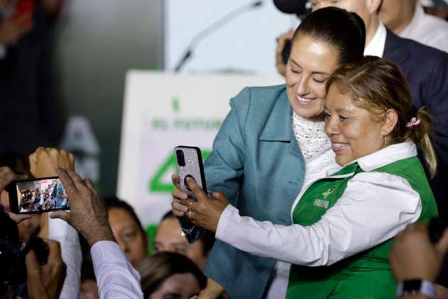 October 3, 2023, Mexico City, Mexico: Claudia Sheinbaum Pardo at the delivery of her certification as presidential candidate of the Green Party at the Expo Reforma Exhibition Center in Mexico City. on October 3, 2023 in Mexico City, Mexico Mexico City Mexico - ZUMAe321 20231003_zia_e321_050 Copyright: xLuisxBarronx
