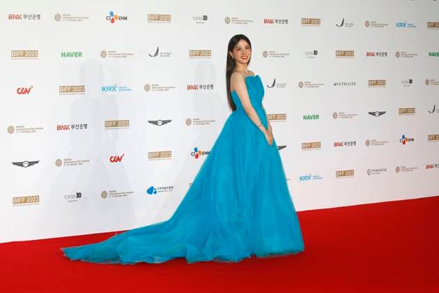 October 4, 2023, BUSAN, SOUTH KOREA: Oct 4, 2023-Busan, South Korea-Actress Park Eun Bin pose for photowall during the 28th Busan International Film Festival Red Carpet Event at Busan Cinema Center in Busan, South Korea BUSAN SOUTH KOREA - ZUMAr168 20231004_aap_r168_004 Copyright: xRyuxSeung-Ilx