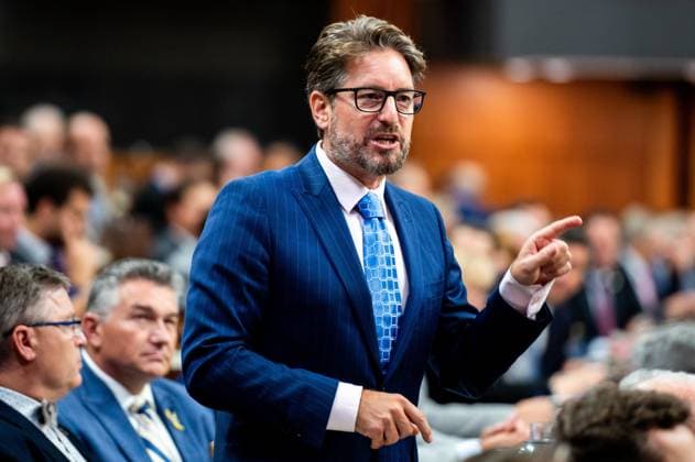 October 5, 2023, Ottawa, ON, Canada: Conservative MP Kyle Seeback rises during Question Period on Parliament Hill in Ottawa, on Thursday, Oct. 5, 2023. Ottawa Canada  - ZUMAc35_ 20231005_zaf_c35_109 Copyright: xSpencerxColbyx