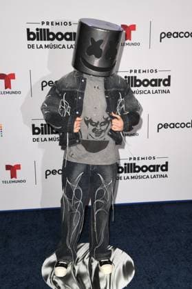 CORAL GABLES, FL - OCTOBER 5: Marshmello at the 2023 Billboard Latin Music Awards at the Wasco Center in Coral Gables, Florida on October 5, 2023. Copyright: xmpi04x