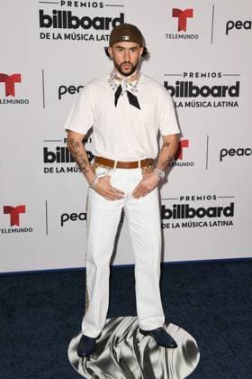 CORAL GABLES, FL - OCTOBER 5: Bad Bunny at the 2023 Billboard Latin Music Awards at the Wasco Center in Coral Gables, Florida on October 5, 2023. Copyright: xmpi04x