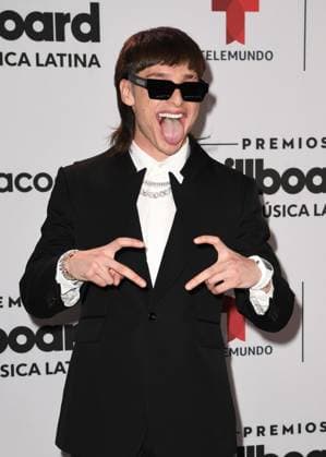 CORAL GABLES, FL - OCTOBER 5: Peso Pluma at the 2023 Billboard Latin Music Awards at the Wasco Center in Coral Gables, Florida on October 5, 2023. Copyright: xmpi04x