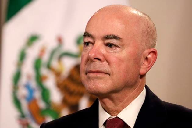 Antony Blinken Visit Mexico For High Level Dialogue on Security Between Mexico - USA October 5, 2023, Mexico City, Mexico: Alejandro Mayorkas, Secretary of Homeland Security of the United States at the press conference within the framework of the High Level Dialogue on Security Mexico - United States at the National Palace in Mexico City. on October 5, 2023 in Mexico City, Mexico (Photo by Luis Barron Eyepix Group). Copyright: xLuisxBarronx xEyepixxGroupx LB_20231005_DIALOGO_MEXEU7