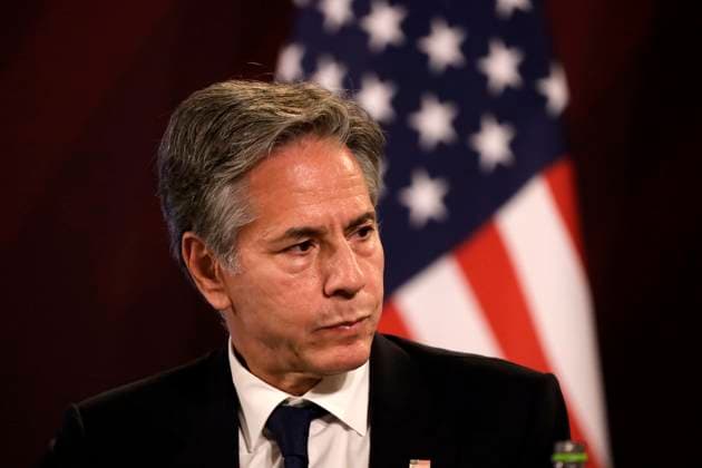 October 5, 2023, Mexico City, Mexico: Antony Blinken, Secretary of State of the United States at the press conference within the framework of the Mexico - United States High Level Security Dialogue at the National Palace in Mexico City. on October 5, 2023 in Mexico City, Mexico Mexico City Mexico - ZUMAe321 20231005_zia_e321_047 Copyright: xLuisxBarronx