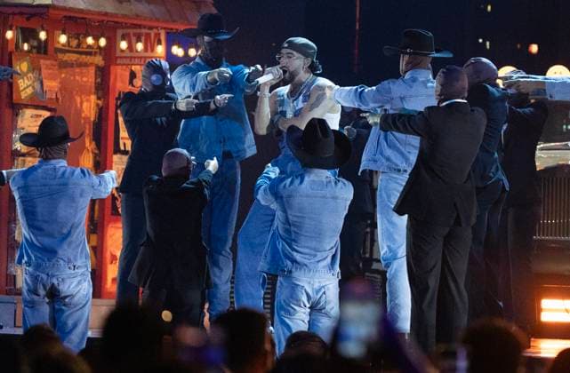 Bad Bunny performs at the 2023 Latin Billboard Music Awards at the University of Miami, Watsco Center, Thursday, October 05, 2023 in Coral Gables, Florida.  MIA20231005198 GARYxIxROTHSTEIN