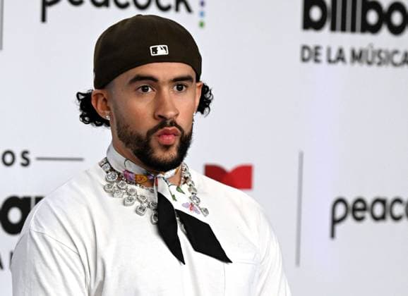 CORAL GABLES, FL - OCTOBER 5: Bad Bunny at the 2023 Billboard Latin Music Awards at the Wasco Center in Coral Gables, Florida on October 5, 2023. Copyright: xmpi04x