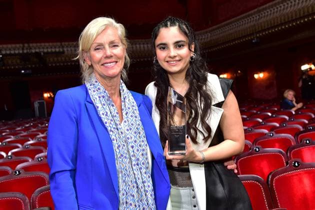 First Steps Award 2023 Marika George, Götz George Young Talent Award, Bayan Layla For her role in the feature film Elaha she was awarded best young actress Arrival to the First Steps Award at the Stage Theater des Westens is called stage free for Germanys most talented young filmmakersF in Berlin, on 08 10 2023 Photopress Mueller