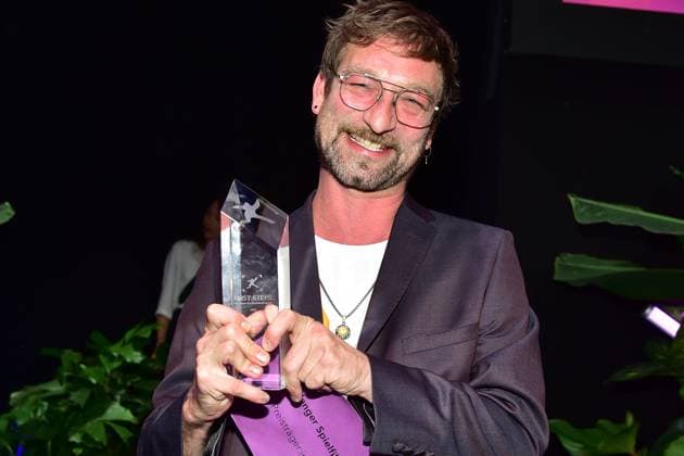 First Steps Award 2023 Paul Ertl, winner for medium-length feature film, First Steps Award at the Stage Theater des Westens it is ÒStage free Ó for GermanyÕs most talented up-and-coming filmmakersF in Berlin, on 08 10 2023. Photopress Mueller