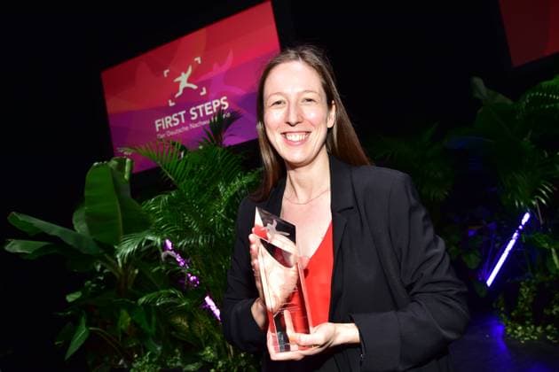 First Steps Award 2023 Caroline Spreitzenbart, MIchael Ballhaus Award, camera graduate Arrival to the First Steps Award at the Stage Theater des Westens it is called ÒStage free Ò for GermanyÕs most talented young filmmakersF in Berlin, on 08 10 2023. Photopress Mueller