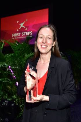 First Steps Award 2023 Caroline Spreitzenbart, MIchael Ballhaus Award, camera graduate Arrival to the First Steps Award at the Stage Theater des Westens it is called ÒStage free Ò for GermanyÕs most talented young filmmakersF in Berlin, on 08 10 2023. Photopress Mueller