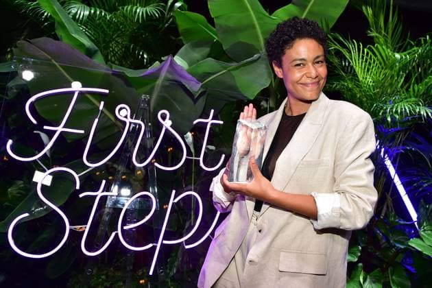 First Steps Award 2023 Merle Grimme, winner of the Big Audience Award First Steps Award at the Stage Theater des Westens its clear the stage for Germanys most talented young filmmakersF in Berlin, on 08 10 2023 Photopress Mueller