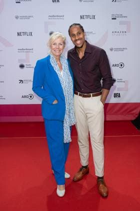 Award First Steps 2023 Marika George Marika Ullrich and Jonathan Kwesi Aikins at the First Steps Award at the Stage Theater des Westens in Berlin on 09 10 2023 Copyright: xEventpressxKochanx