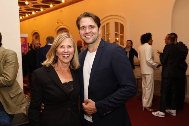 Petra Zieser and Pierre Kiwitt at the presentation of the First Steps Awards on 8 10 2023 in Berlin First Steps Awards 2023 in Berlin
