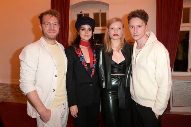 Ben Münchow, Luisa Celine Gaffron, Luise Befort and Jonathan Berlin at the Aftershow Party after the 24 First Steps Awards at the Theater des Westens Berlin, 08 10 2023 Foto:xF.xKernx xFuturexImagex fist_steps_3267