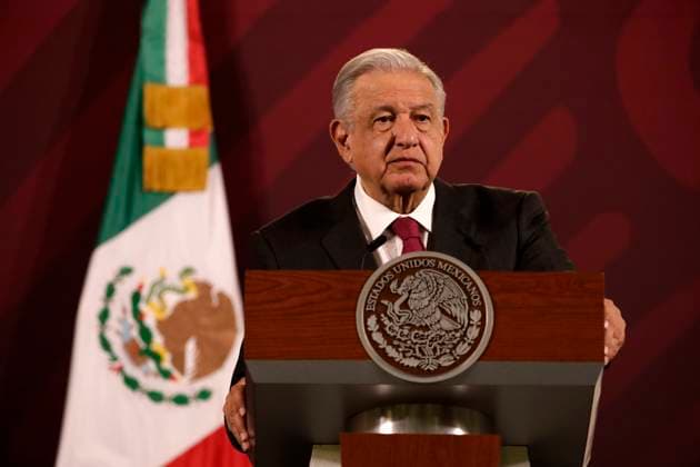 President Andres Manuel Lopez Obrador urges the UN to promote dialogue between the states of Israel and Palestine October 9, 2023, Mexico City, Mexico: President Andres Manuel Lopez Obrador calls for peace and UN intervention to have a resolution that helps dialogue between the states of Israel and Palestine, he indicated at the press conference at the National Palace in Mexico City. on October 9, 2023 in Mexico City, Mexico (Photo by Luis Barron Eyepix Group). Copyright: xLuisxBarronx xEyepixxGroupx LB_20231009_AMLO18