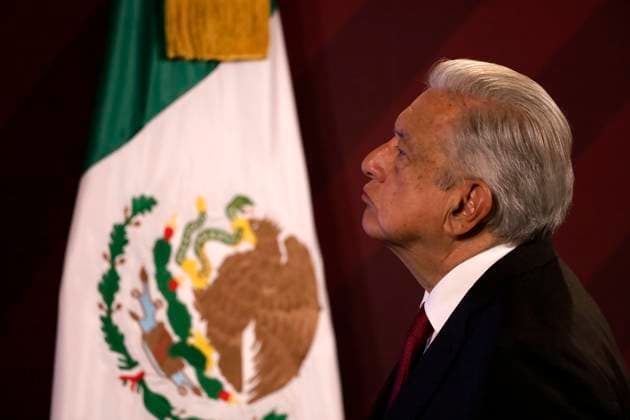 October 9, 2023, Mexico City, Mexico: President Andres Manuel Lopez Obrador calls for peace and UN intervention to have a resolution that helps dialogue between the states of Israel and Palestine, he indicated at the press conference at the National Palace in Mexico City. on October 9, 2023 in Mexico City, Mexico Mexico City Mexico - ZUMAe321 20231009_zia_e321_018 Copyright: xLuisxBarronx