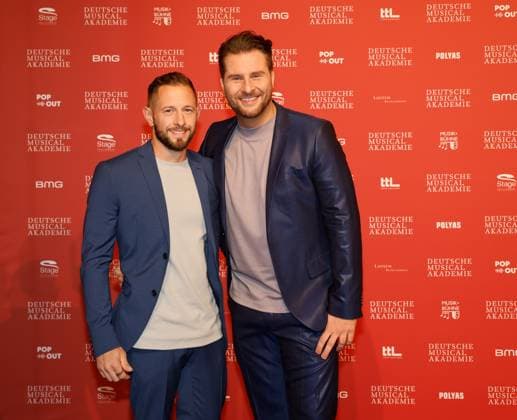 Michael Barg, Maurice Gajda at the presentation of the German Musical theater PReises 2023 at the Theater des Westens, Berlin