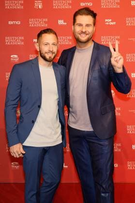 Michael Barg, Maurice Gajda at the presentation of the German Musical theater PReises 2023 at the Theater des Westens, Berlin