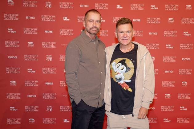 Ulf Leo Sommer, Peter Plate at the presentation of the German Musical theater PReises 2023 at the Theater des Westens, Berlin