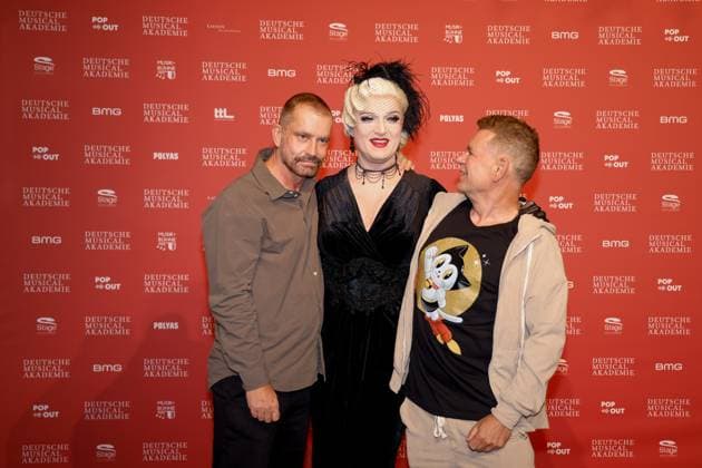 Ulf Leo Sommer, Sheila Wolf, Peter Plate at the presentation of the German Musical theater PReises 2023 at the Theater des Westens, Berlin