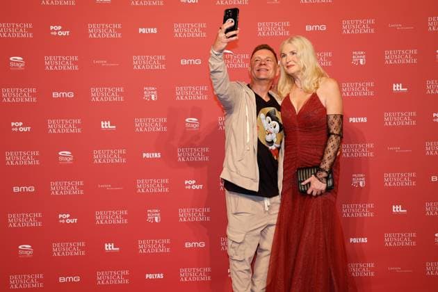 Peter Plate, Lieselotte Recznicek at the presentation of the German Musical theater PReises 2023 at the Theater des Westens, Berlin