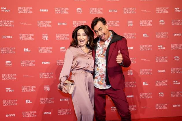 Karina Schwarz, Claudio Maniscalco at the award ceremony of the German Musical theater PReises 2023 at the Theater des Westens, Berlin