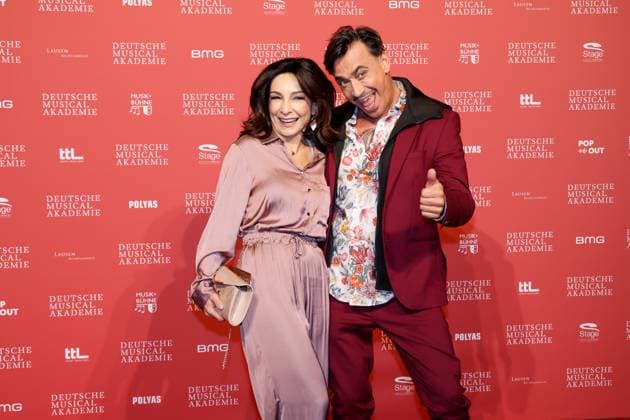 Karina Schwarz, Claudio Maniscalco at the award ceremony of the German Musical theater PReises 2023 at the Theater des Westens, Berlin