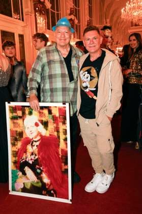 Rosa von Praunheim and Peter Plate at the award ceremony of the German Musical Theater Award 2023 at the Theater des Westens Berlin, 09 10 2023 Foto:xB.xDummerx xFuturexImagex musicalpreis_3026