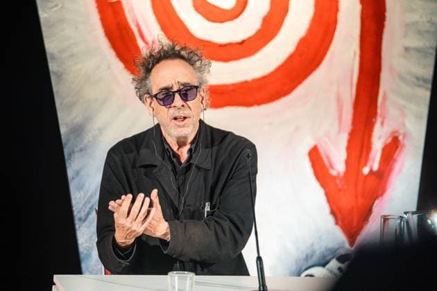 Bilder des Jahres 2023, Entertainment 10 Oktober Entertainment Themen der Woche KW41 Entertainment Bilder des Tages October 10, 2023, TURIN: Movie Director Tim Burton in the hall of the Mole Antonelliana Temple, during the press conference on the exhibition The world of Tim Burton at the Mole Antonelliana in Turin, Italy, 10 October 2023. Tim Burton will receive the Stella della Mole Award.ANSA JESSICA PASQUALON TURIN  - ZUMAa110 20231010_zaf_a110_015 Copyright: xJessicaxPasqualonx xZ24x