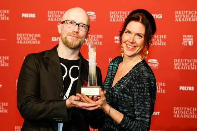 The winners Best Costume Ales Valasek and Olivia Sieber at the award ceremony of the German Musical Theater Award 2023 at the Theater des Westens Berlin, 09 10 2023 Foto:xB.xDummerx xFuturexImagex musicalpreis_3048