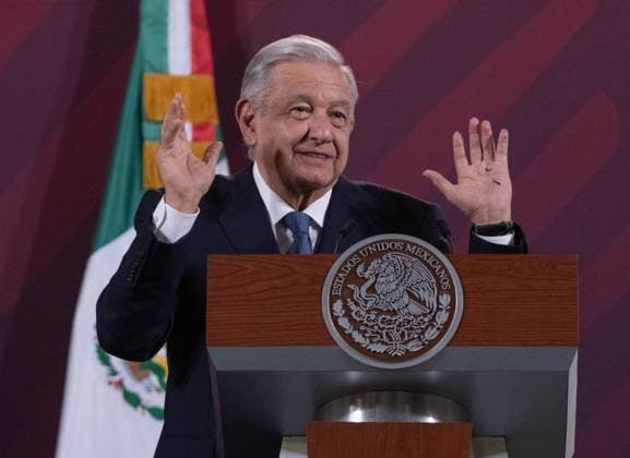Mexico s President Lopez Obrador Briefing Conference October 10, 2023, Mexico City, Mexico: Mexico s President, Andres Manuel Lopez Obrador gestures while speak during the daily briefing conference at National Palace. on October 10, 2023 in Mexico City, Mexico. (Photo by Alex Dalton Eyepix Group) Copyright: xAlexxDaltonx xEyepixxGroupx IMG_4815