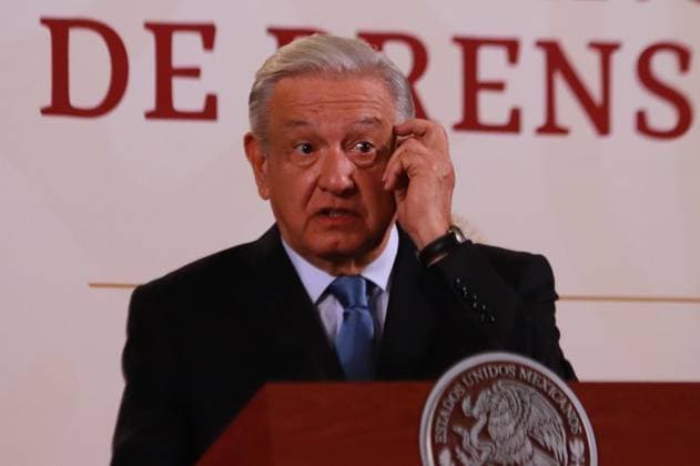Mexican President, Lopez Obrador Daily News Conference October 11, 2023 in Mexico City, Mexico: Mexican President Andres Manuel Lopez Obrador, speaks during the briefing morning news conference in front of reporters at the National Palace. on October 11, 2023 in Mexico City, Mexico. (Photo by Carlos Santiago Eyepix Group) Copyright: xLatitudesxPressx xEyepixxGroupx CS202310117582