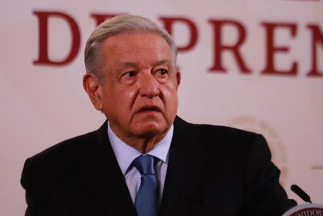 Mexican President, Lopez Obrador Daily News Conference October 11, 2023 in Mexico City, Mexico: Mexican President Andres Manuel Lopez Obrador, speaks during the briefing morning news conference in front of reporters at the National Palace. on October 11, 2023 in Mexico City, Mexico. (Photo by Carlos Santiago Eyepix Group) Copyright: xLatitudesxPressx xEyepixxGroupx CS202310117576