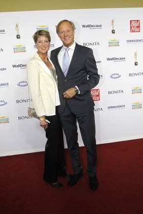Christina Block and Gerhard Delling at the award ceremony Goldene Bild der Frau on 11 10 2023 in Hamburg Goldene Bild der Frau award ceremony 2023 in Hamburg