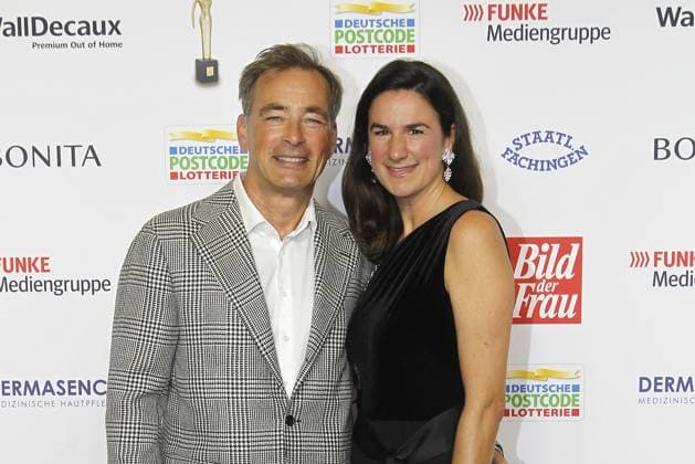 Jan and Nadine Sosniok at the award ceremony Goldene Bild der Frau on 11 10 2023 in Hamburg Goldene Bild der Frau award ceremony 2023 in Hamburg