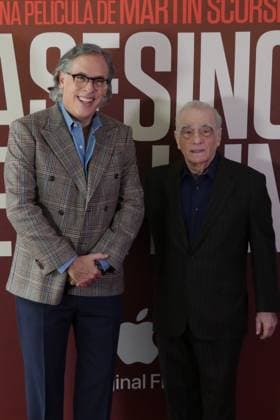 Killers of the Flower Moon Film Photocall October 11, 2023, Mexico City, Mexico: (L-R) Director of Photography Rodrigo Prieto and American Director Martin Scorsese, attend the film Photocall to promote the film ˜Killers of the Flower Moon™ at Four Season Hotel. on October 11, 2023, Mexico City, Mexico. (Photo by Ismael Rosas Eyepix Group) Copyright: xIsmaelxRosas xEyepixxGroupx IR_11102023_101043
