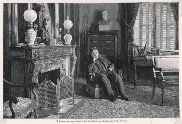 RECORD DATE NOT STATED LOUIS PASTEUR LOUIS PASTEUR (1822 - 1895), French chemist and microbiologist in his study.  Copyright: Copyrightx(c)xMaryxEvansxPicturexLibraryx2020 10078310