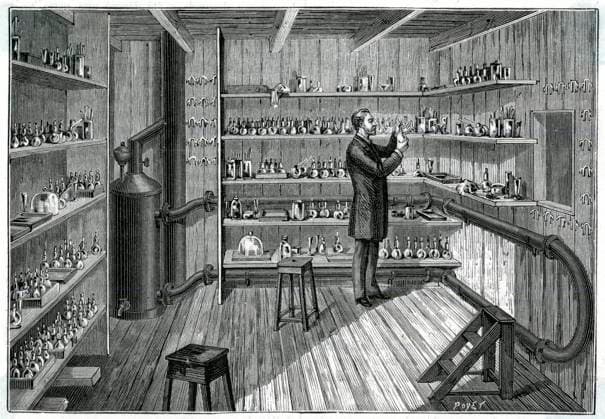 RECORD DATE NOT STATED Science - Pasteur Louis Pasteur (1822 - 1895), French chemist and microbiologist. The hot room for the cultivation of microbes at the Institut Pasteur, Paris. 1884  Copyright: Gemini Picture No. 10085111