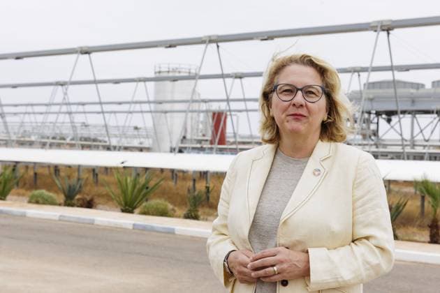 News Themen der Woche KW41 News Bilder des Tages Svenja Schulze (SPD), Bundesministerin fuer wirtschaftliche Zusammenarbeit und Entwicklung, besucht den Green Energy Park (GEP)Ben Guerir, 14.10.2023. Ben Guerir Marroko *** Svenja Schulze SPD , Federal Minister for Economic Cooperation and Development, visits the Green Energy Park GEP Ben Guerir, 14 10 2023 Ben Guerir Morocco Copyright: xUtexGrabowskyx