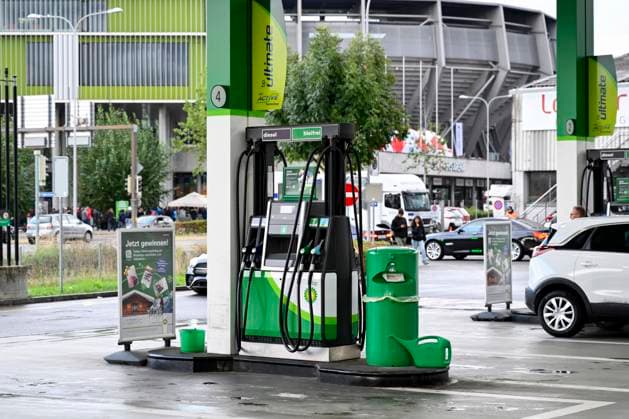 BP Tankstelle, Schweiz, 15.10.2023 *** BP gas station, Switzerland, 15 10 2023 