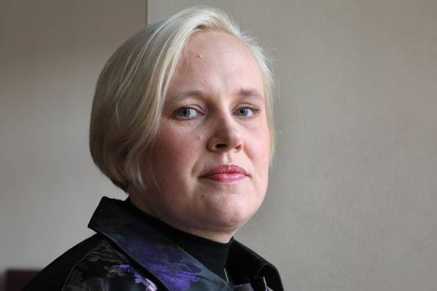 16 10 2023, Frankfurt, DEU Presentation of the German Book Prize at the Frankfurt Roemer Anne Rabe, author selected by the jury for the shortlist of the German Book Prize 2023.